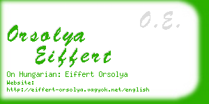 orsolya eiffert business card